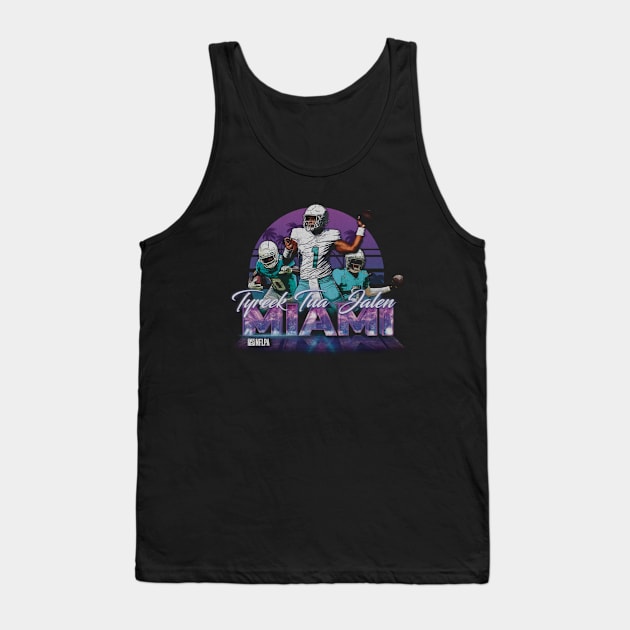 Tua Tagovailoa Tyreek Hill & Jalen Ramsey Miami Neon Tank Top by ClarityMacaws